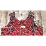 Made With Love Red Floral Pleated Sleeveless A Photo 4