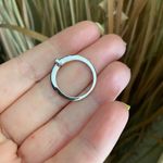 Blue Sapphire Cz Sterling Silver Sideways Cross Ring Size 7 Photo 7