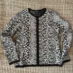 Maritoveni 100% Cashmere Made in Italy Animal Print Tan Brown Zip Up Sweater White Size M Photo 0