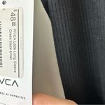 RVCA  Black Latte Long Sleeve Ribbed Bodycon Dress, Size S Photo 2