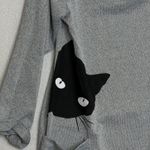 Cat Hoodie Cellabie Heathered Pullover Size 2XL Kawaii Lounge Normcore New Gray Photo 1