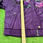 Vintage‎ Womens Windbreaker LG Purple Funky Floral 9ps Grandma Grunch Jacket EUC Photo 6