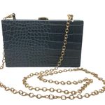 A New Day Green Crocodile Buckle Closure Mini Clutch Crossbody Handbag Photo 3