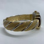 Ladies Quartz analog gold tone cuff bracelet watch size 7” runs Photo 4