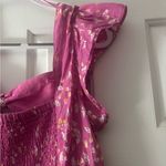 Caroline Constas Pink and Purple Floral Dress Size L Photo 4