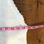 Aerie Knit Crochet Cropped Stretch White Cream Halter Top Size Large Photo 5