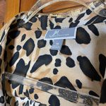JM Collection  Animal Print Sequin Collar Button Down Blouse Photo 1