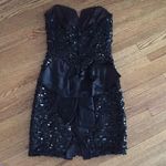 Strapless sequined little black dress Size XS Photo 1