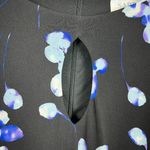 Sabrina Collective Midi Dress 4X Black Purple Floral Sheath Keyhole Long‎ Sleeve Photo 6