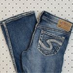 Silver Jeans Silver Aiko Thick Stitch Dark Blue Bootcut Western Jeans Low Rise Y2K Photo 4