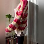 Pink republic Crocheted Cardigan. Multicolor Striped Photo 3