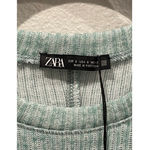 ZARA Green Ribbed Knit Long Sleeve Crew Neck Sweater Dress Photo 4