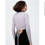 ZARA NWT  KNIT WRAP CROPPED CARDIGAN LILAC Photo 9
