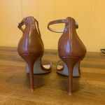 Lulu's Lynnie High Heels 6 Cognac Brown Square Toe Ankle Strap Stilettos Sandles Photo 4