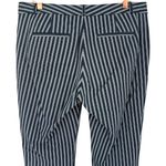 Banana Republic  Women's Sloan Striped Crop Pants Navy Size 10 Career Modern‎ Photo 7