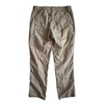 White House | Black Market WHBM High Rise Straight Tan White Striped Jeans SIze 12 Photo 2