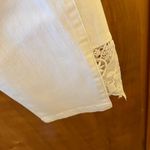 Soft Surroundings  Ultimate High Rise Lace Hem Slim Crop White Jeans Pants 20W Photo 8