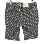 J.Crew  City Fit Shorts Black White Geometric Stretch Chino 10” Inseam Bermuda 00 Photo 1