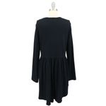Anthropologie t.la Biera Oversized Longline Black Cotton Cardigan Sweater L Photo 3