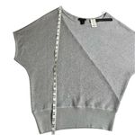 White House | Black Market NWT Silver Glam Dolman Sleeve Knit Sweater Size M Photo 11