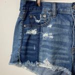American Eagle  Two Tone vintage Hi Rise Ripped Festival Cutoffs Jean shorts & Photo 1