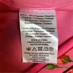 Sau Lee  Sonia Ruched Open Black Mini Dress Rose Floral Pattern Hot Pink Red sz10 Photo 12