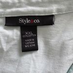 Style & Co  Button Down Blouse Mint Green Size XXL EUC Photo 8