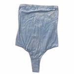 American Apparel NEW Light Blue Velvet Bodysuit Photo 3