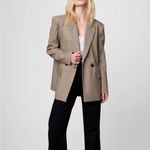 BLANK NYC  Show Business Blazer Brown Tan Plaid Oversized Size Small Photo 4