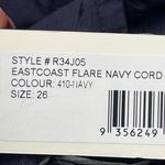 Rolla’s east coast flare wide leg corduroy pants navy blue 26 NEW Photo 12