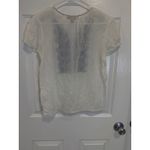 Nine West  Vintage Embroidered Peasant Top Blouse Short Sleeve Boho Size‎ S Photo 4