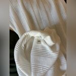 KHAITE Lenora Ribbed Long Sleeve Crew Neck Top Cream Size XS Photo 9