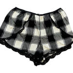 Victoria's Secret Victoria’s Secret Black White Plaid Flannel Pajama Shorts Sleepwear Size M NWT Photo 0