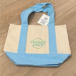 Trader Joe’s Viral Mini Pastel Blue Canvas Tote New With Tag Photo 2