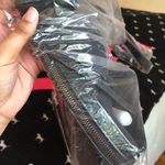 Leather Nylon Shoulder Tote Bag Black Photo 2