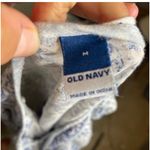 Old Navy  Womens Blue White Floral Print Peasant Blouse Top Size Medium Photo 3