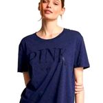 PINK - Victoria's Secret Victoria's Secret PINK Oversized Slub Short-Sleeve Campus T-Shirt, size S Photo 0