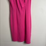 Venus Pink Sleeveles Rushed V-neck Mini Wrap Top Dress Cover Up size 8 Photo 4