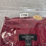 Perceptions Vintage  Tiered Dress Womens Large Red Lace Sequined Festive Holiday Photo 14