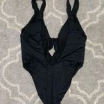 The Bikini Lab Black Tie-Front One-Piece Swimsuit – Size M Photo 2