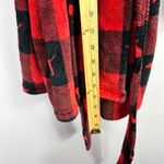 PINK - Victoria's Secret  Robe ML Red Buffalo Plaid Dog Logo Cozy Y2K Cabincore Photo 3
