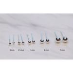 Boutique Rhodium 925 Sterling Silver Ball Stud Earrings‎ Classic Round Sphere, 4mm Photo 6