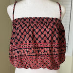 Elan Women's Black and Pink Patterned Top Photo 0