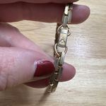 Artisan Vintage Designer Box Link Chain Bracelet 8" Gold Tone Photo 7