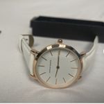 Hannah Martin Rose Gold and White Leather Waterproof Watch NWT Photo 2