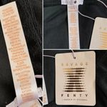 Savage X Fenty Bodysuit XL NWT 70s Ruched Terry Thong Teddy Caviar Black Rihanna Photo 3