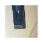 Nanette Lepore  Denim‎ Crop Cuffed Skinny Jeans Size 10 Distressed Medium Wash Photo 3