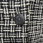 Michael Kors  Black White Tweed Blazer Jacket Three Button Pocketed Size 6 Photo 3