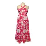Grace Karin  Criss Cross Halterneck Flowly A Line Maxi Dress‎ in Pink Watercolour Photo 4
