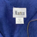 Maren full zip collared jacket navy blue sz 14 Photo 7